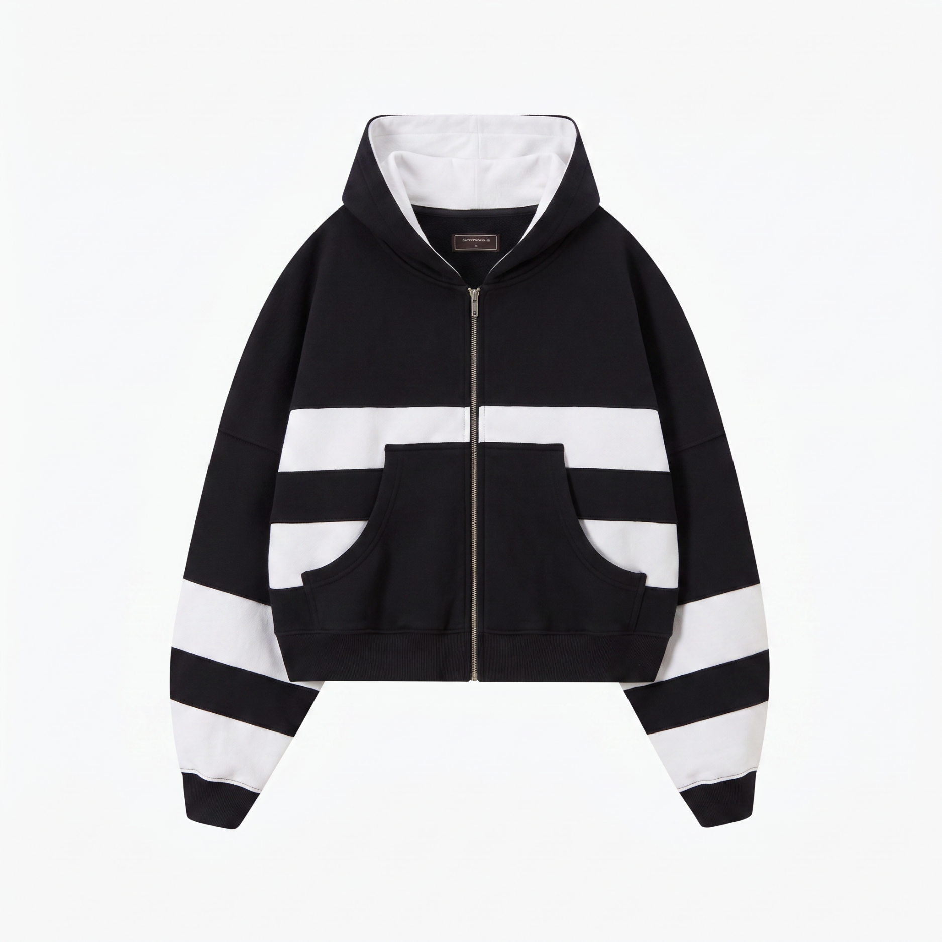 Twin Stripe Zip Hoodie