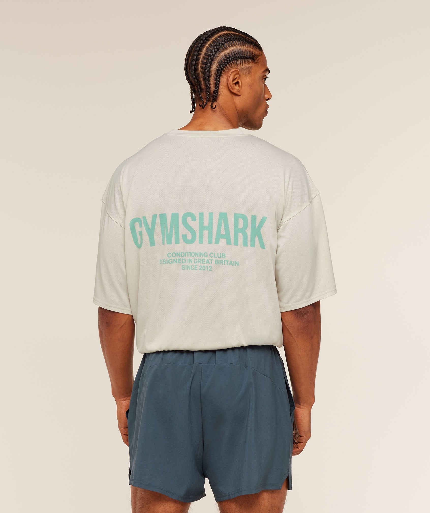 color:Soft White/Pop Turquoise/Wash