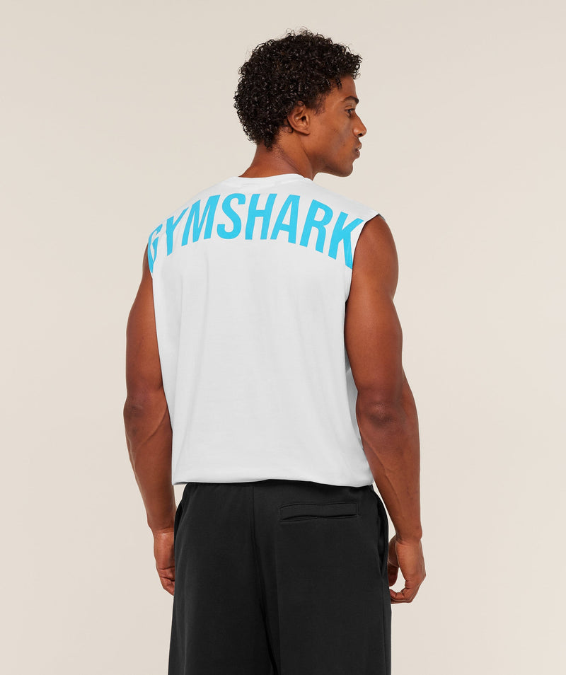 White / Brand Blue